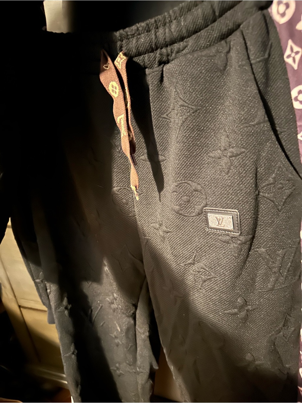 Black Monogram Track Jacket & Pants with Logo Tape - Picture 7 of 8